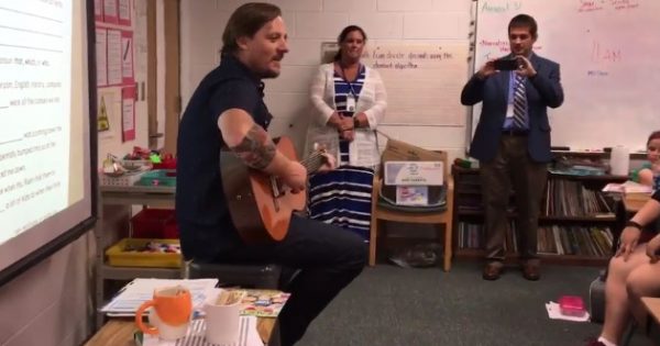 Sturgill Simpson Randomly Shows Up To Kentucky School Plays For Students Saving Country Music Decided to write a song for my hero considering he's done so much for me he's the one that pulled me up when i fell down so low he's t. sturgill simpson randomly shows up to